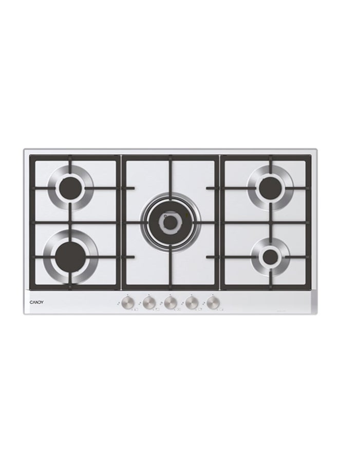 CANDY 90 Cm Steel Built In 5 Burner Gas Hob CHG938WPXLPG Inox - Image 1