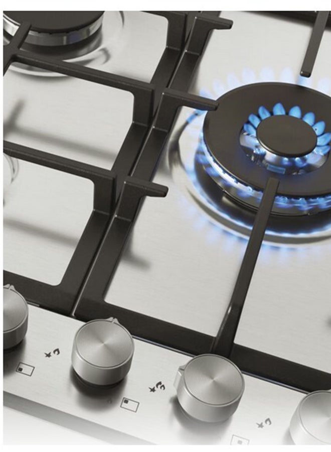 CANDY 90 Cm Steel Built In 5 Burner Gas Hob CHG938WPXLPG Inox - Image 3