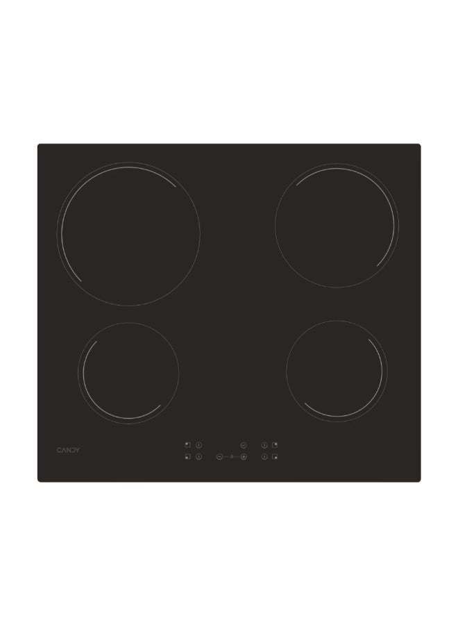 CANDY 60 Cm Built in Vitro Ceramic Hob CC64CH Black - Image 1