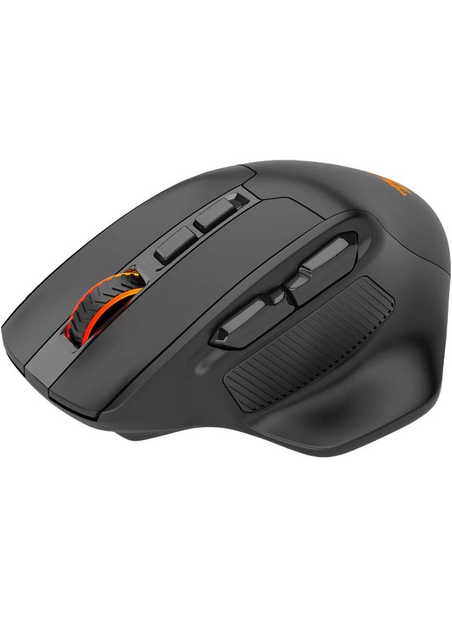 Redragon Bullseye M806 PRO Gaming Mouse, Up to 26000 Dpi, PAW3395 Sensor, 7 Programmable Buttons, 3-Mode Connection, 5 Decent Backlit Modes, Black | M806RGB-PRO - Image 2