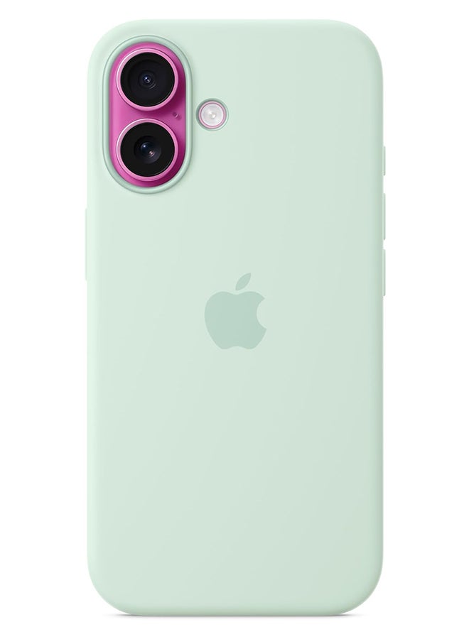 Apple iPhone 16 Silicone Case with MagSafe​​​​​ - Aquamarine - Image 3