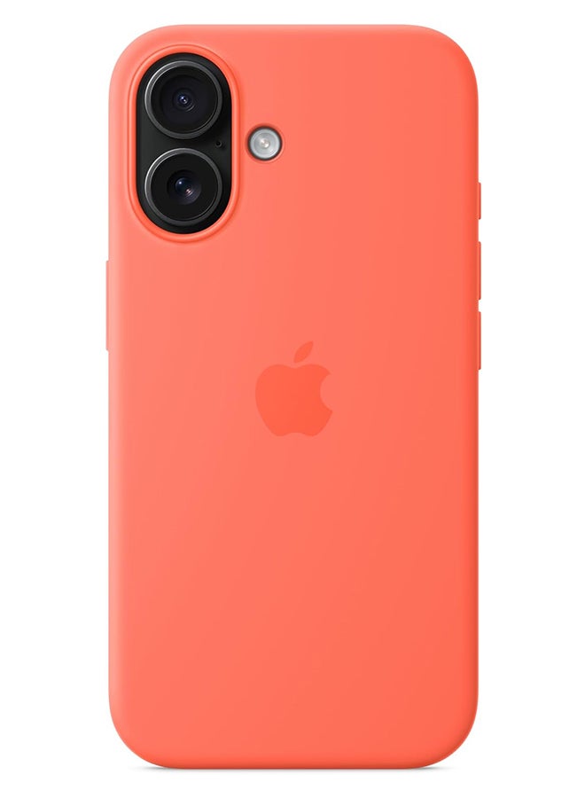 ابل  Apple iPhone 16 Silicone Case with MagSafe Tangerine - Image 5