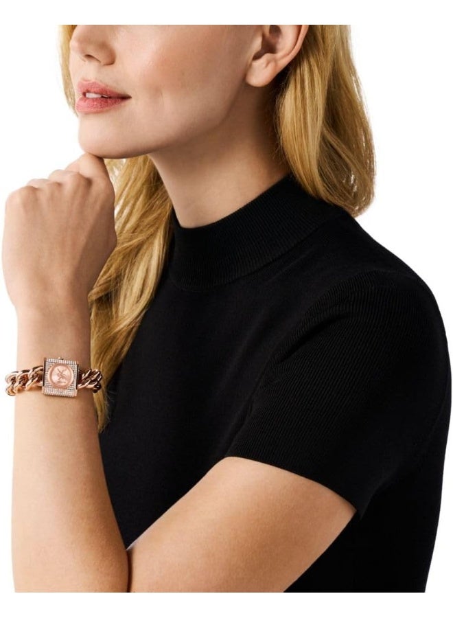 مايكل كورس Women's Cleo Rose Gold Stainless Steel Watch MK4827 - Image 4