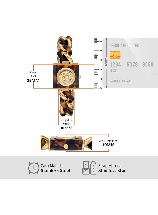 مايكل كورس ساعة سلسلة قفل متعددة من الفولاذ المقاوم للصدأ MK4808 - Image 5