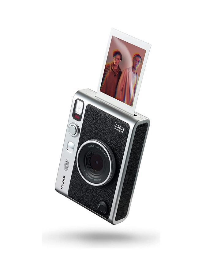 فوجي فيلم Instax Mini EVO Hybrid Instant Camera – Black (USB-C) | Instant Print with Digital Preview, Creative Modes & Built-In Selfie Mirror With Pack Of 10 Films  - Image 3