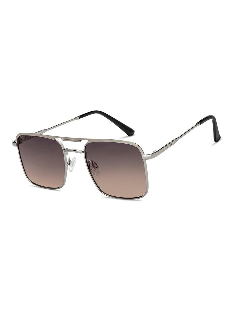 VINCENT CHASE Vincent Chase By Lenskart | Silver Dual Tone Full Rim Square | Economic Range | Branded Latest and Stylish Sunglasses | 100% UV Protected | Men & Women | Medium | VC S15800  - Image 2