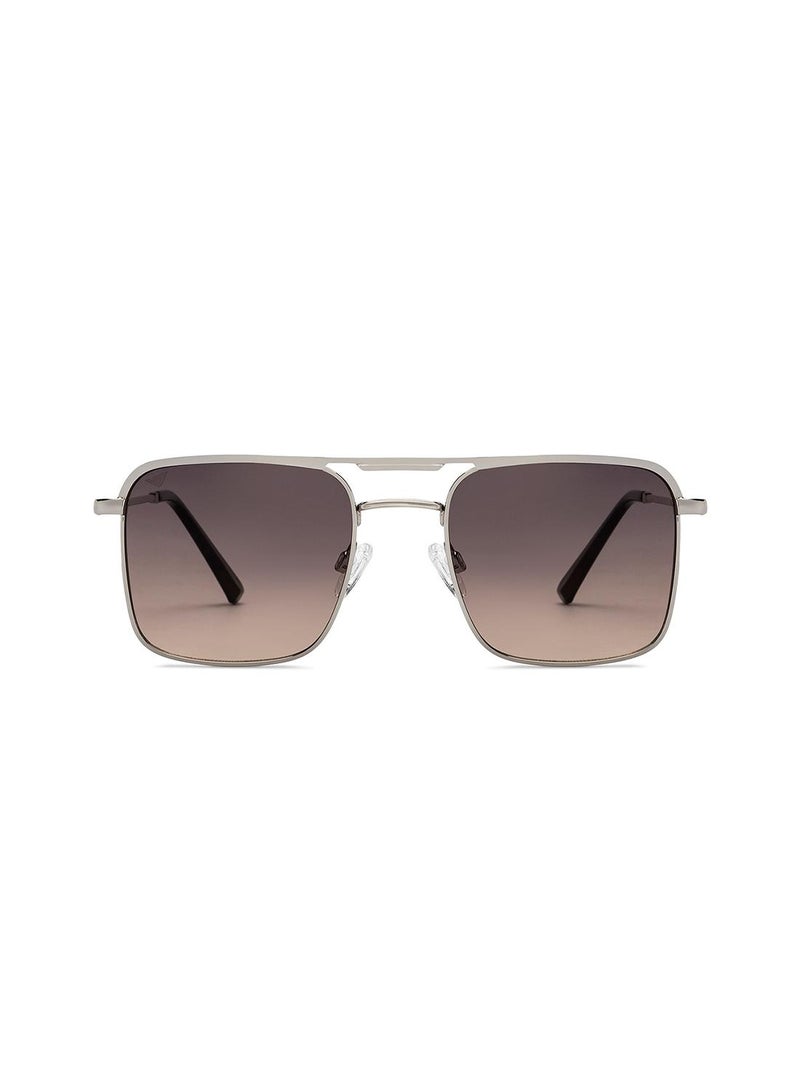 VINCENT CHASE Vincent Chase By Lenskart | Silver Dual Tone Full Rim Square | Economic Range | Branded Latest and Stylish Sunglasses | 100% UV Protected | Men & Women | Medium | VC S15800  - Image 1