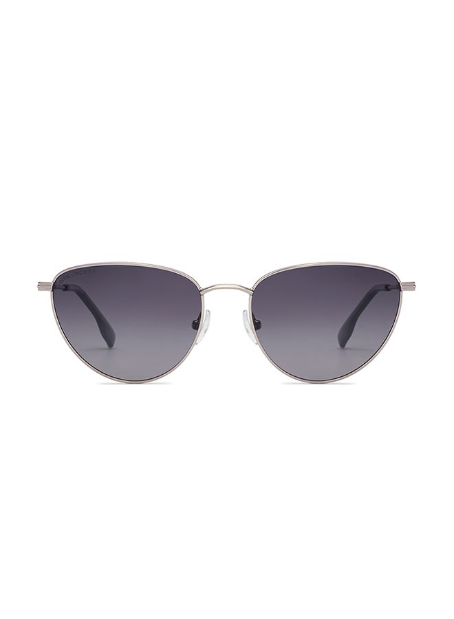 John Jacobs Women's John Jacobs ALI FAZAL Silver - Grey | Full Rim Cat Eye Stylish & Premium Sunglasses | Polarized and 100% UV Protected | Women | Narrow | JJ S70011  - Image 2