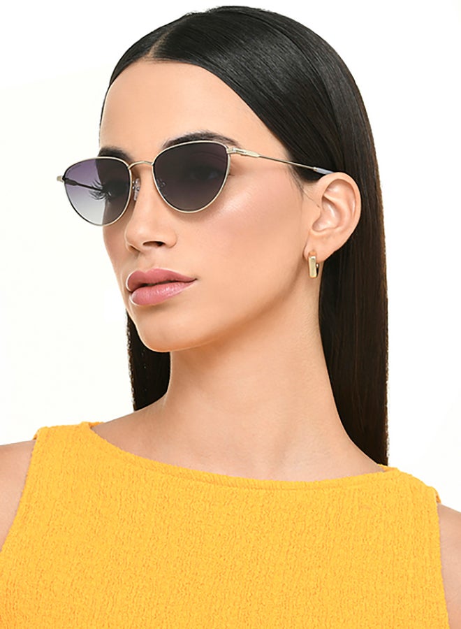 John Jacobs Women's John Jacobs ALI FAZAL Silver - Grey | Full Rim Cat Eye Stylish & Premium Sunglasses | Polarized and 100% UV Protected | Women | Narrow | JJ S70011  - Image 3