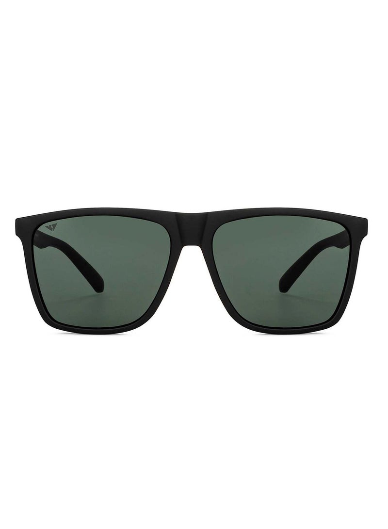 VINCENT CHASE Vincent Chase Eyewear Athleisure By Lenskart | Full Rim Square Branded Latest and Stylish Sunglasses | Polarized and 100% UV Protected | For Men & Women | Large | VC S14525 Green - Pack of 1  - Image 2