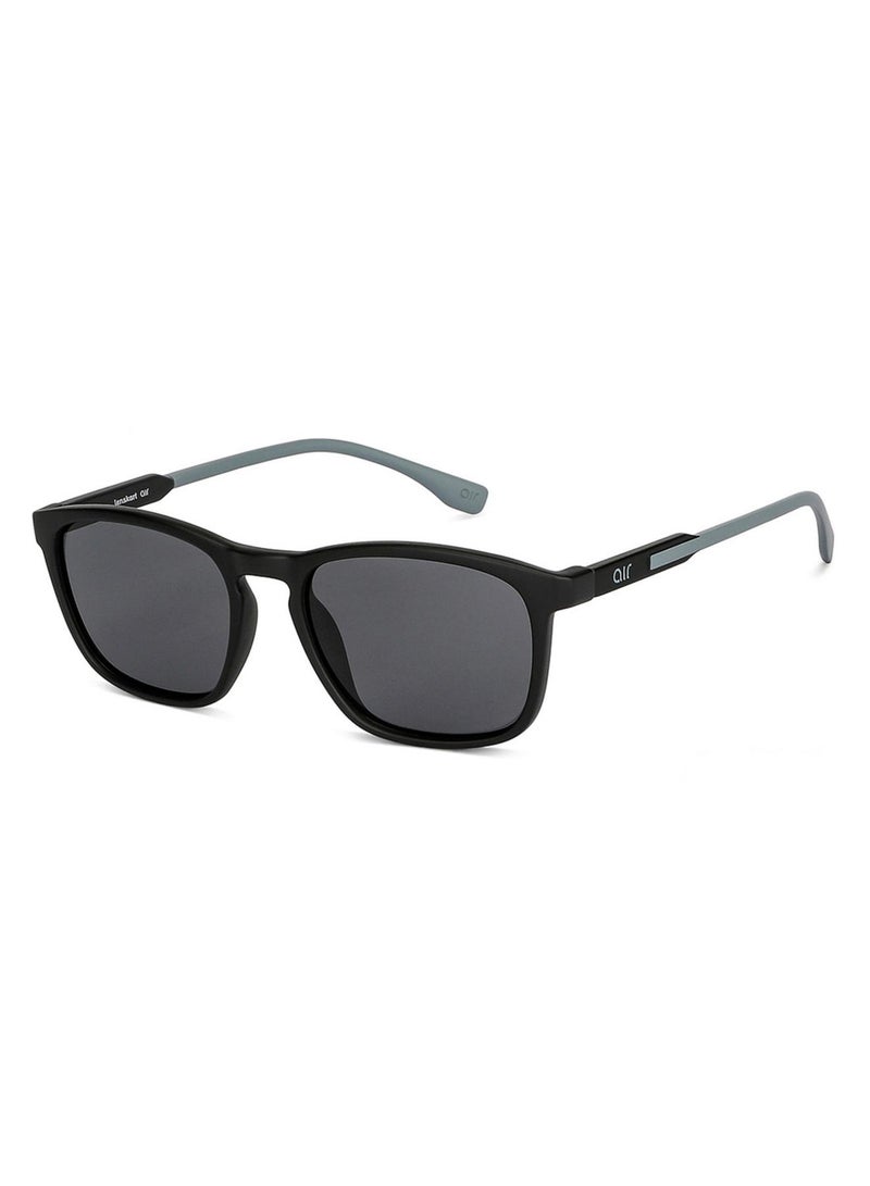 VINCENT CHASE Vincent Chase By Lenskart | Matte Black Grey Full Rim Square Branded Latest and Stylish Sunglasses | Polarized and 100% UV Protected | Men & Women | Medium | LA S13164  - Image 2