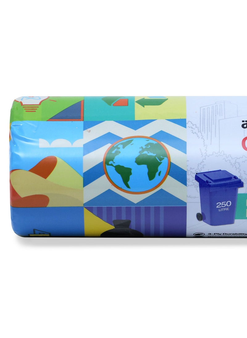 ترو Garbage Bags Compact Roll 67Gallon (10pc x 3Rolls ) 30bags - Black 105x125cm  - Image 4