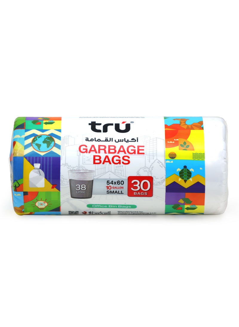 ترو Garbage Bags Compact Roll 10Gallon ( 30pc x 3 Rolls ) 90bags - White 54x60cm  - Image 5