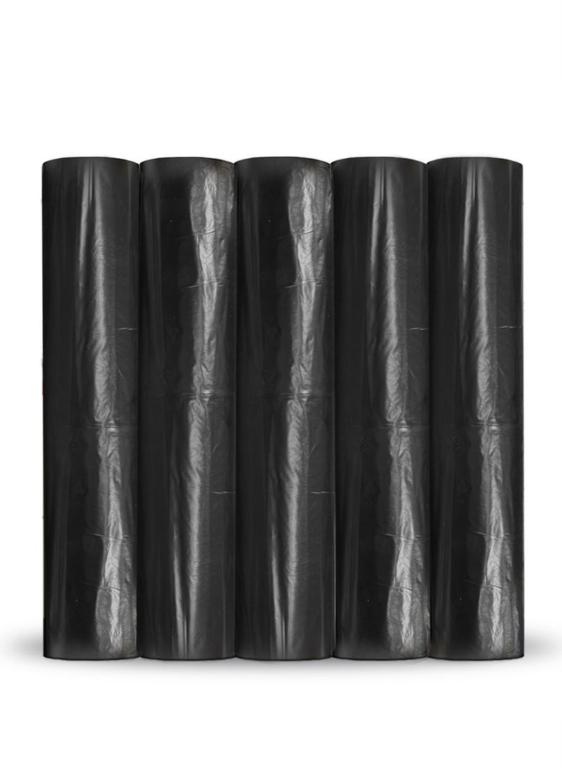 ترو Garbage Bags Roll 30Gallon Heavy Duty (30pc x 5 Rolls) 150Bags - Black 60x90cm  - Image 4