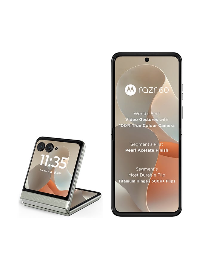 Motorola Razr 60 Dual SIM 5G PANTONE Lightest Sky 8GB RAM 256GB With Free Gifts - Middle East Version - Image 1