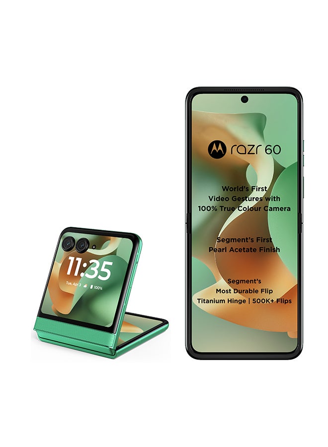 Motorola Razr 60 Dual SIM 5G PANTONE Spring Bud 8GB RAM 256GB With Free Gifts - Middle East Version - Image 1