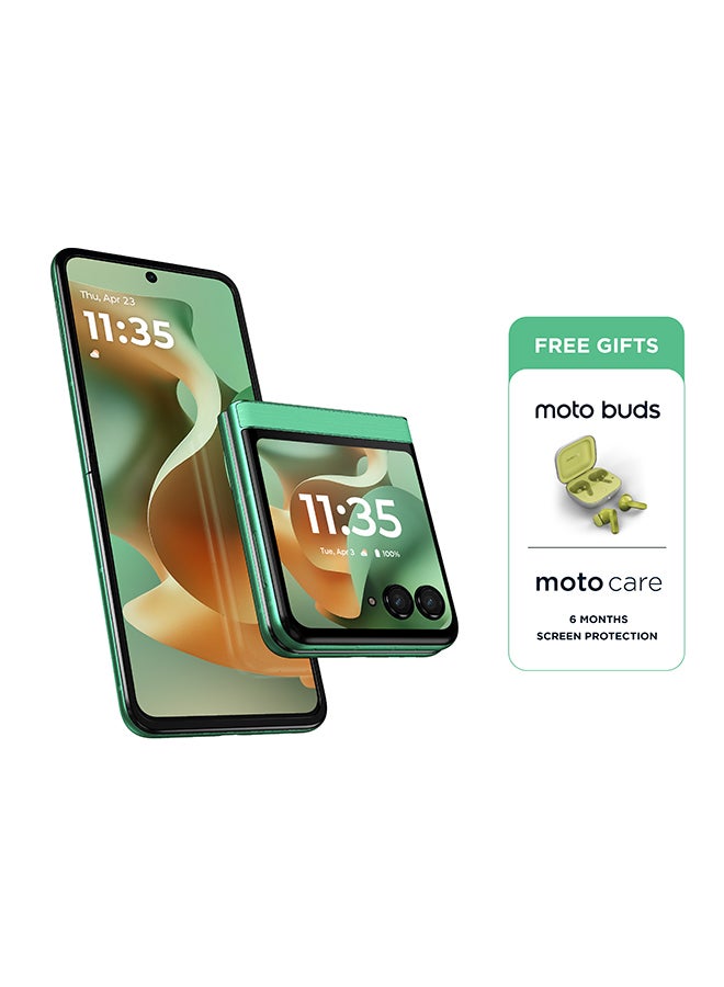 Motorola Razr 60 Dual SIM 5G PANTONE Spring Bud 8GB RAM 256GB With Free Gifts - Middle East Version - Image 2