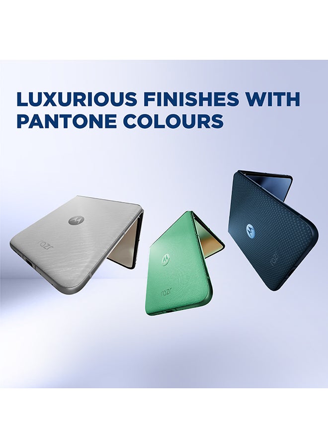 Motorola Razr 60 Dual SIM 5G PANTONE Gibraltar Sea 8GB RAM 256GB With Free Gifts - Middle East Version - Image 4