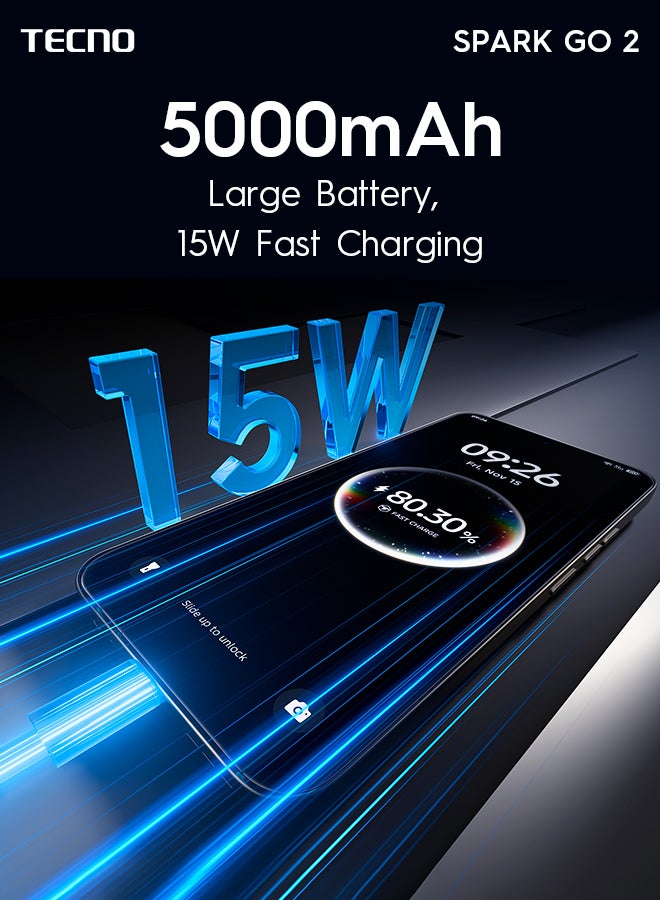 Spark Go 2 Dual SIM Titanium Grey 3GB RAM 64GB  4G - Middle East Version