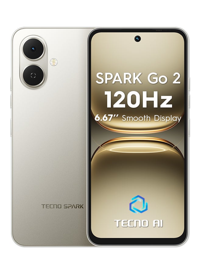 TECNO Spark Go 2 Dual SIM Titanium Grey 4GB RAM 128GB  4G - Middle East Version  - Image 1