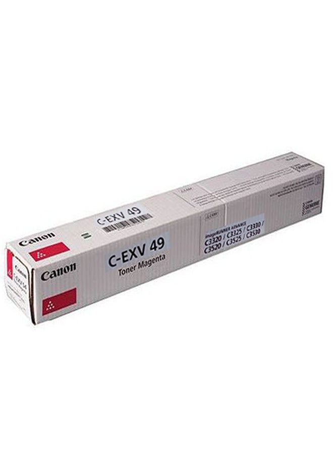 Canon C-EXV 49M Magenta Toner Cartridge | C-EXV 49M  Compatible with: iR-C3320 iR-3325 iR-C3330i iR-C3520 iR-C3525 iR-C3530i Magenta - Image 1