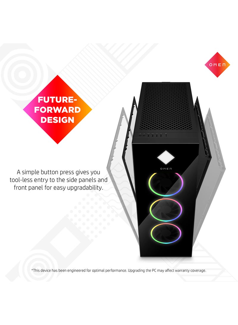 HP OMEN 45L Gaming Desktop GT22-3000t Intel Core Ultra 9 285K Processor/64GB RAM/8TB SSD/NVIDIA GeForce RTX 5080 16GB/Front Bezel  Glass with RGB liquid cooler/Windows 11 Pro/KB& Mouse+ Life Time Office 2024 Black - Image 5
