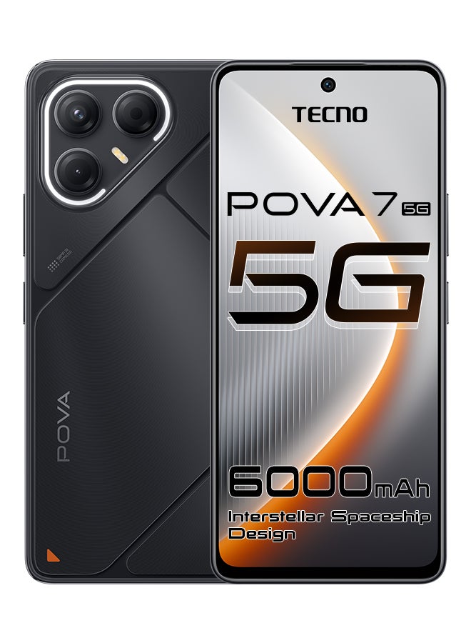 TECNO Pova 7  Dual SIM Geek Black 8GB 256GB  5G  + Free Gifts (Wireless Powerbank + Magnetic Case + Magnetic Card) - Middle East Version - Image 2