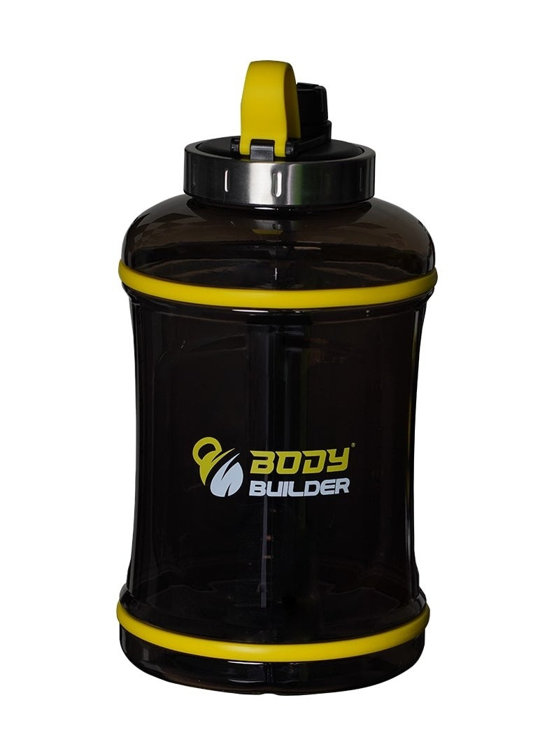 Body Builder Black Clear Protein Shaker with Engraved Markings for Ounces and Millimeters 3.2 L  - Image 1