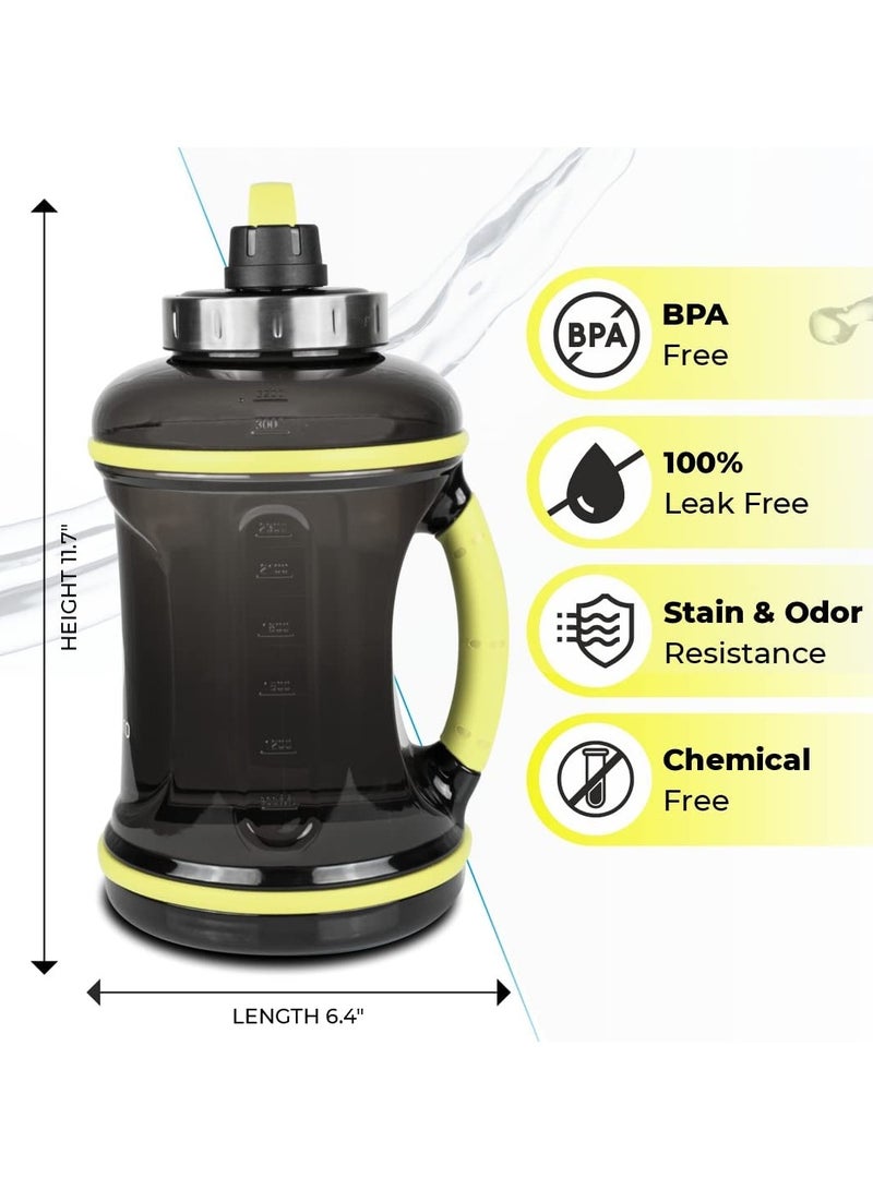 Body Builder Black Clear Protein Shaker with Engraved Markings for Ounces and Millimeters 3.2 L  - Image 4