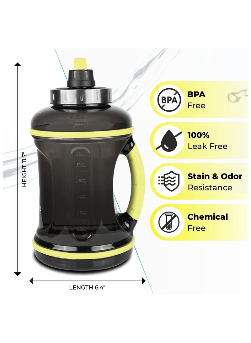 Body Builder Black Clear Protein Shaker with Engraved Markings for Ounces and Millimeters 3.2 L  - Image 5