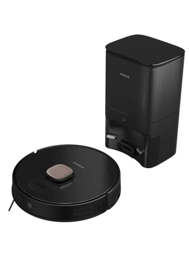 هيتاشي Laser Robot Vacuum with Self-Empty Canister 1 W RV-X20DPBKCG Black - Image 3