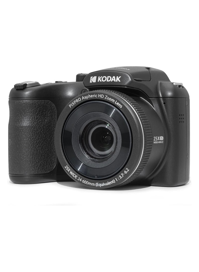 Kodak PIXPRO AZ255-BK 16MP Digital Camera 25X Optical Zoom 24mm Wide Angle Lens Optical Image Stabilization 1080P Full HD Video 3" LCD Vlogging Camera (Black) - Image 1