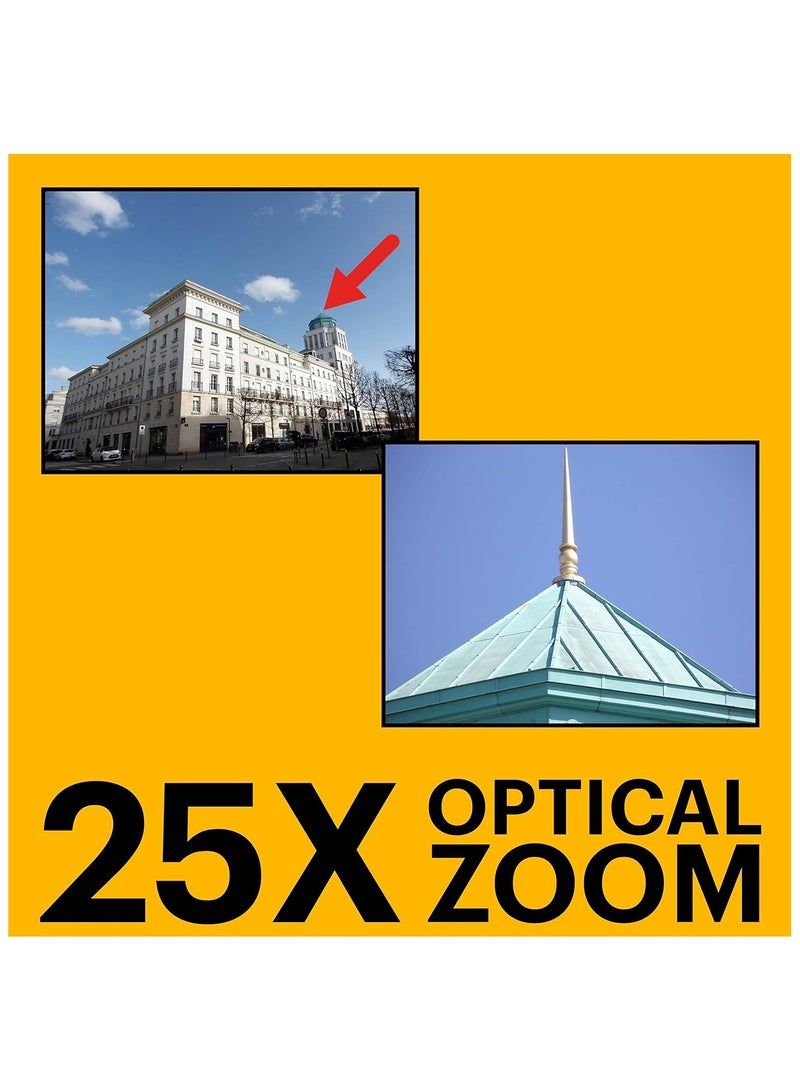 Kodak PIXPRO AZ255-BK 16MP Digital Camera 25X Optical Zoom 24mm Wide Angle Lens Optical Image Stabilization 1080P Full HD Video 3" LCD Vlogging Camera (Black) - Image 3