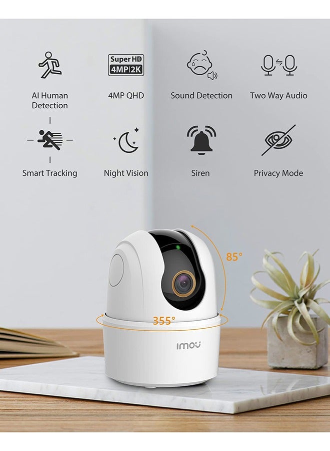 IMOU 4MP Indoor WiFi Security Camera, Two Way Audio, Human Detection, Motion Detection, Built in Siren, Privacy Mode, Ranger2C  - Image 2