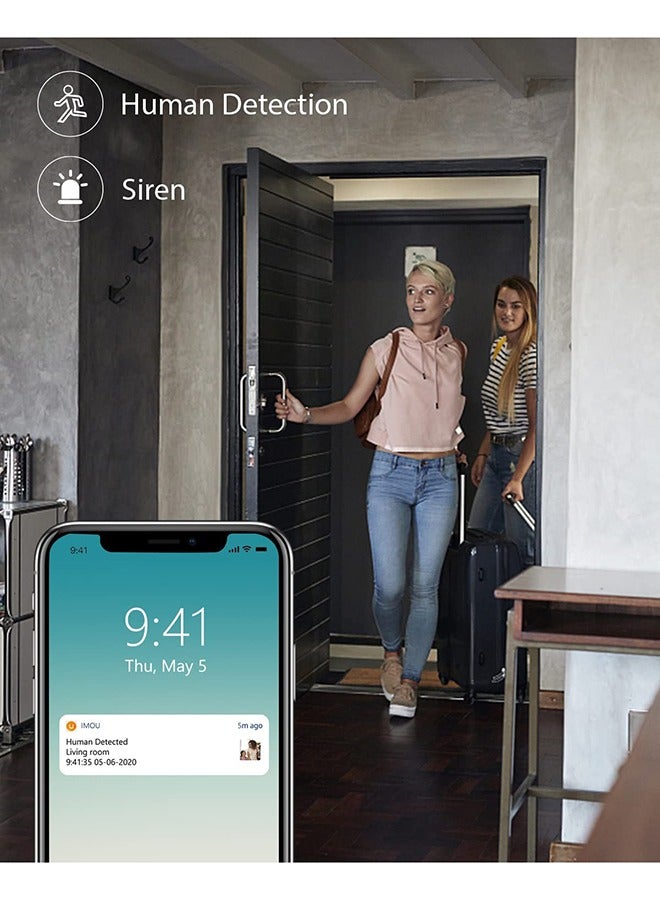 IMOU 4MP Indoor WiFi Security Camera, Two Way Audio, Human Detection, Motion Detection, Built in Siren, Privacy Mode, Ranger2C  - Image 4