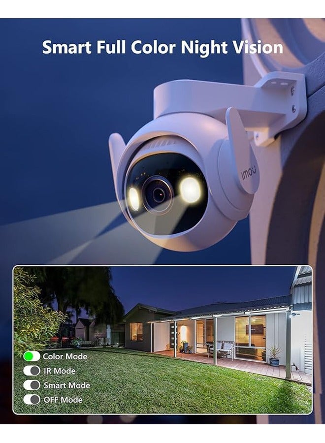IMOU Outdoor Security Camera with AI Human & Vehicle Detection,3K FHD Pan/Tilt Wi-Fi Camera, IP66 Weatherproof，Full Color Night Vision,Active Deterrence with 2-Way Talk, Smart Tracking Cruiser2 5MP  - Image 5
