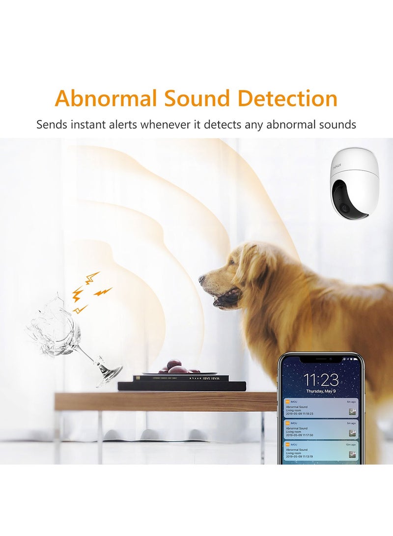 IMOU Ranger 2 3MP Indoor WiFi Live Cam, 8x Digital Zoom, Motorized Pan and Tilt with 360° Coverage View, Accurate Human and Pet Detection, Smart Night Vision (Up to 10m), Privacy Mode, Smart Tracking, Two-Way Talk, MicroSD Slot (up to 512 GB)  - Image 2