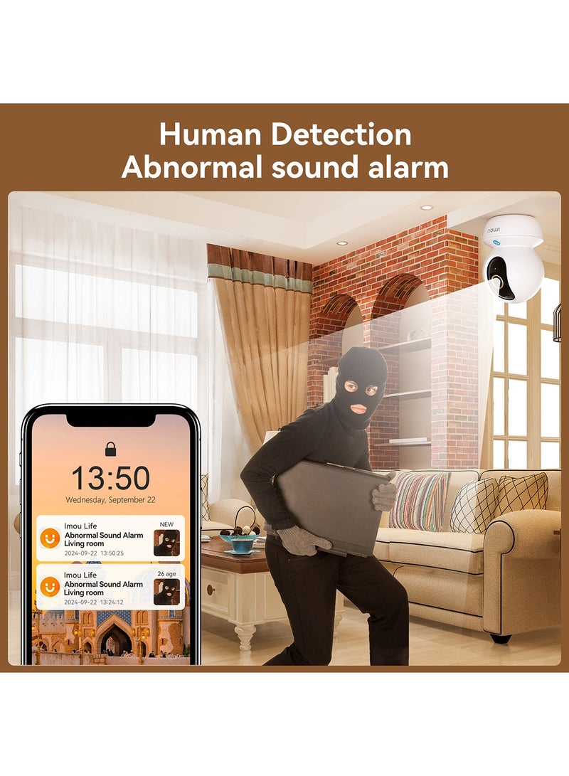ايمو WiFi Security Camera Indoor 3K (5MP) 360° Camera Connected Smartphone One-Touch Call, Human Detection  - Image 5