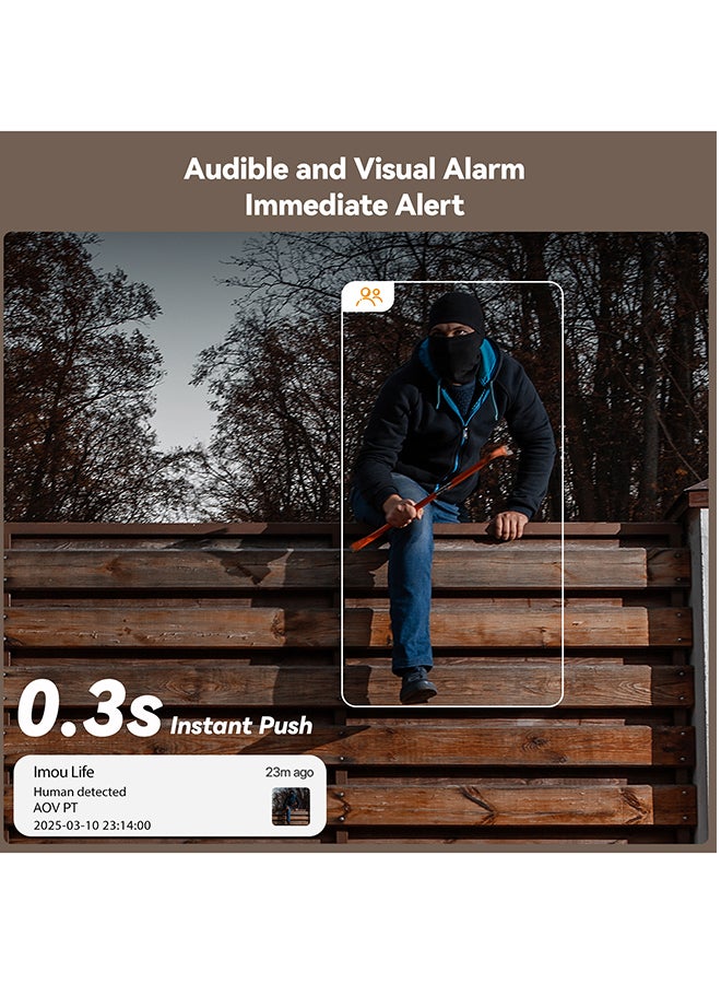 ايمو كاميرا أمان 5 ميجابكسل كاميرا بطارية شمسية AOV PT كاميرا خارجية 4G وواي فاي مع لوحة شمسية كاميرا CCTV منزلية بطارية قابلة للشحن 10000 مللي أمبير دعم صوت ثنائي الاتجاه حتى 512 جيجابايت بطاقة SD - Image 4