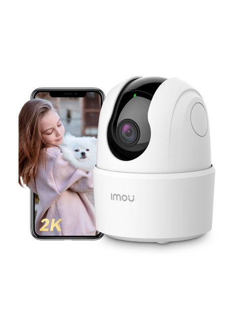Ranger 2C 3MP Indoor WiFi Camera,2K Security Camera,Motorized Pan and Tilt with 360°Coverage View, Accurate Human Detection,Privacy Mode,Smart Tracking,Two-Way Talk, MicroSD Slot (up to 512 GB)