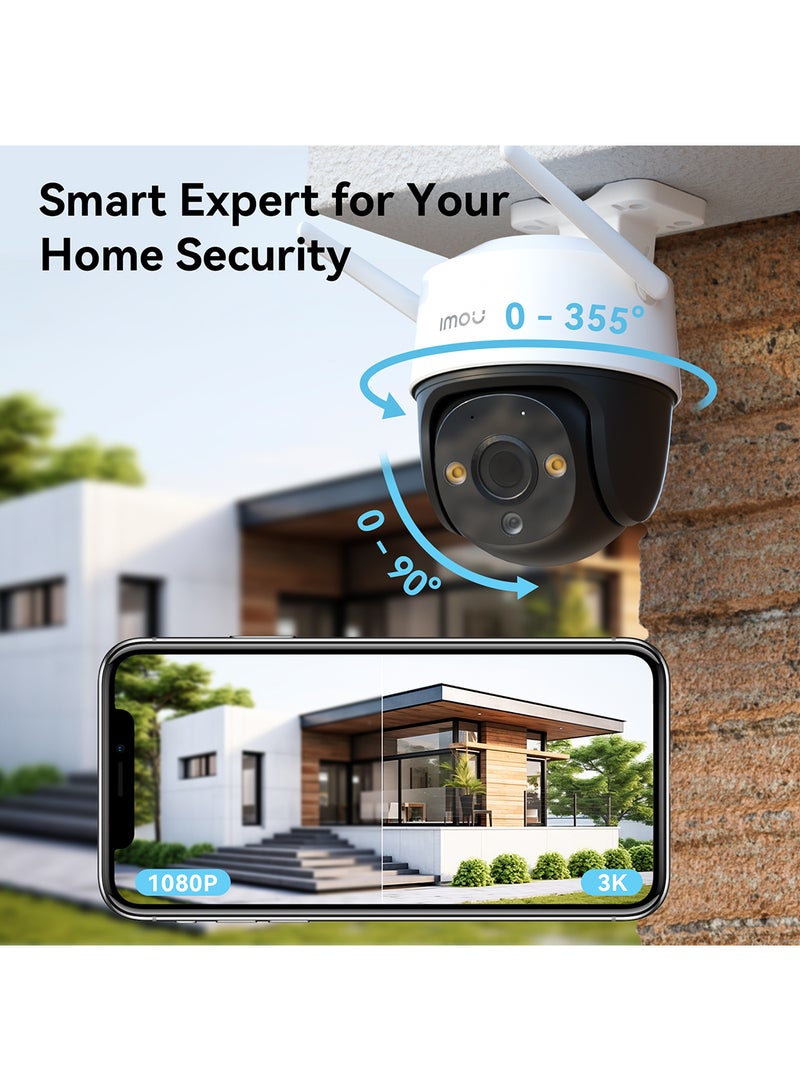 ايمو كاميرا أمان خارجية مع ضوء الفيضانات وإنذار صوتي، 5 ميجابكسل QHD بان/ميل، كشف الإنسان IP66، ردع نشط، رؤية ليلية ملونة ذكية مع حديث ثنائي الاتجاه، كروزر SE+ 5 ميجابكسل - Image 4
