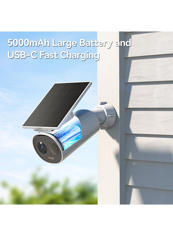 ايمو 2K Security Camera,3MP Wi-Fi Battery Camera,Cell 3C All in One With Solar Panel Wireless Outdoor Camera,2.4 GHz,Full-Color Night Vision,Home CCTV Camera 5000mAh Rechargeable Battery Two-way Audio Support SD Card up to 256GB  - Image 4