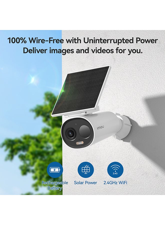 ايمو كاميرا أمان 2K، كاميرا واي فاي بطارية 3MP، كاميرا خارجية لاسلكية شاملة Cell 3C مع لوحة شمسية، 2.4 جيجاهرتز، رؤية ليلية ملونة كاملة، كاميرا CCTV منزلية ببطارية قابلة للشحن 5000 مللي أمبير، دعم الصوت ثنائي الاتجاه، بطاقة SD تصل إلى 256 جيجابايت - Image 2