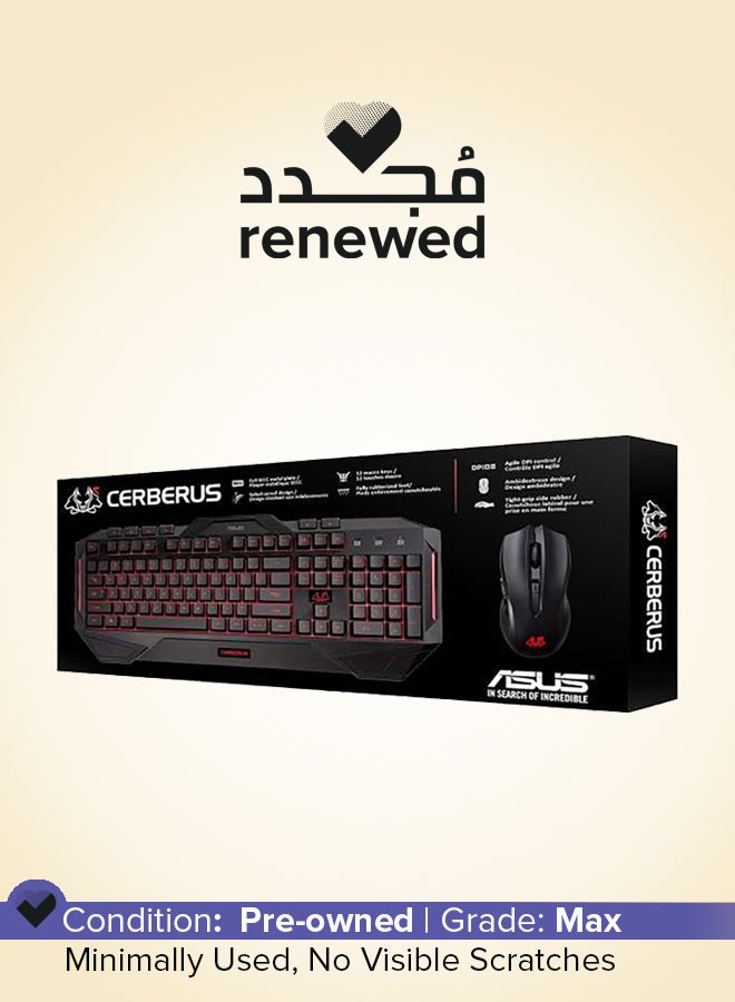 أسوس Renewed - Cerberus Gaming Keyboard And Mouse Combo black - Image 1