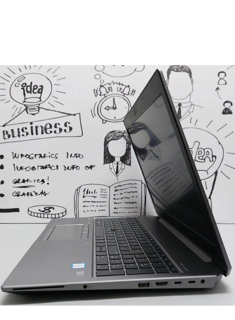 HP Renewed HP ZBook 15 G5 Mobile Workstation Laptop (Intel Core i7-8850H - 32GB DDR4 - M.2 512GB - Nvidia Quadro P2000 4GB - 15.6 Inch FHD - Cam) Original Used English silver - Image 3