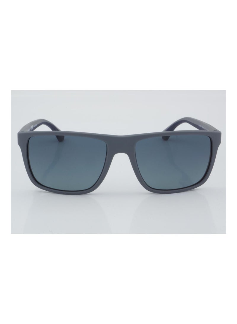 EMPORIO ARMANI Men's Square  Sunglasses- EA 4033 - Lens Size-56Mm - Matte Grey - Image 1