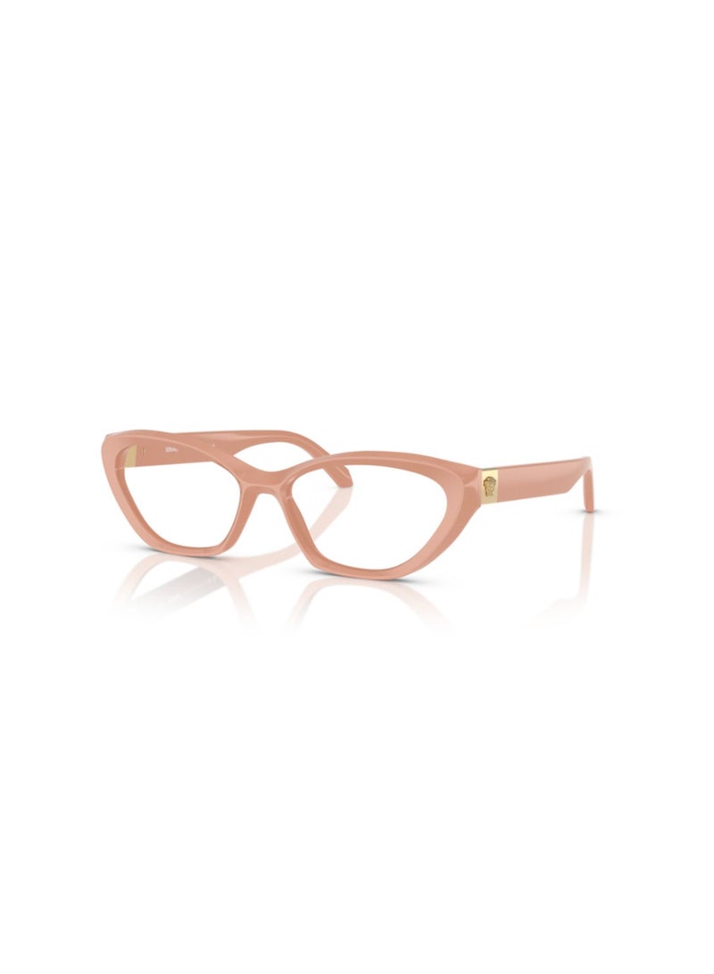 VERSACE Women's Cat Eye  Eyeglasses- VE 3356 - Lens Size-53Mm - Beige Camel - Image 1