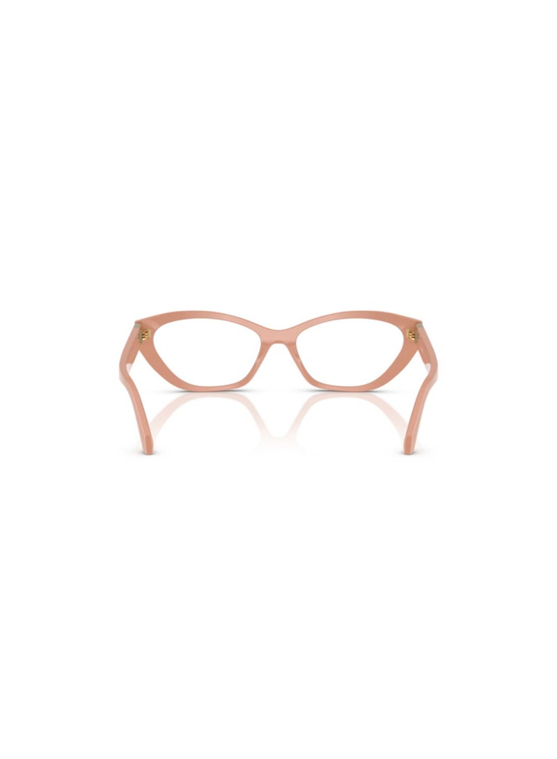 VERSACE Women's Cat Eye  Eyeglasses- VE 3356 - Lens Size-53Mm - Beige Camel - Image 3