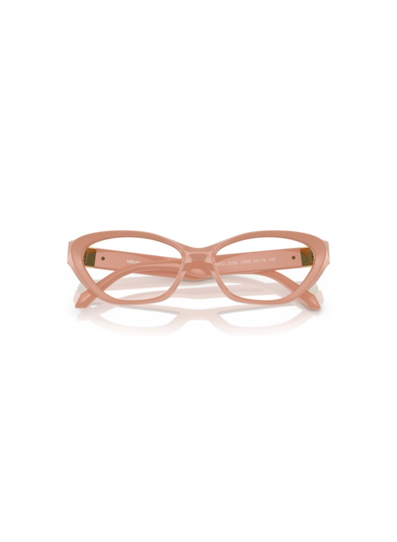 VERSACE Women's Cat Eye  Eyeglasses- VE 3356 - Lens Size-53Mm - Beige Camel - Image 5