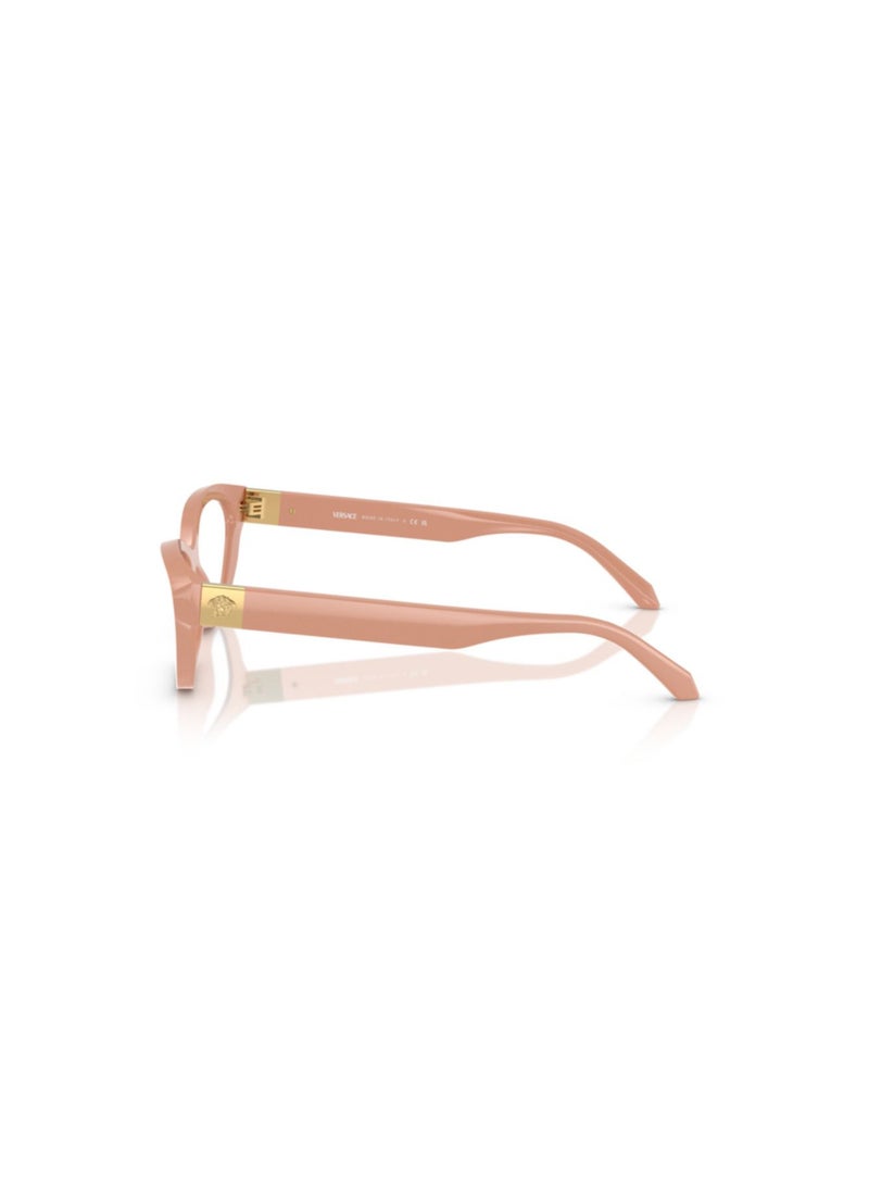 VERSACE Women's Cat Eye  Eyeglasses- VE 3356 - Lens Size-53Mm - Beige Camel - Image 2